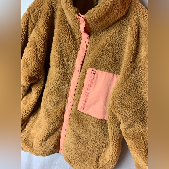 backcountry • mixed fabric fleece jacket in brown sugar / tawny orange l - Picture 5 of 12